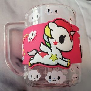 Tokidoki Unicorno Glass/Silicone graphic mug🦄